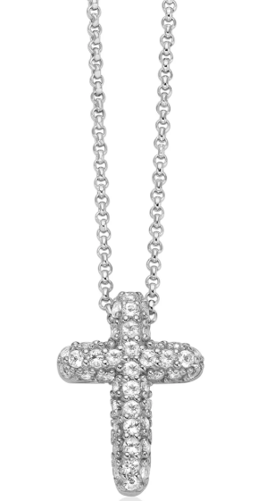 Collana Miluna Giochi di Luce Croce Grande CLD5074