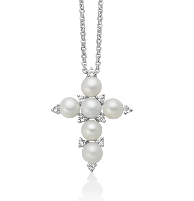 Collana Miluna Collezione Unica Bouquet Croce