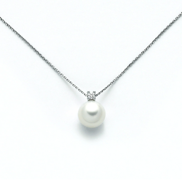 Collana Miluna Oro Bianco e Perla PCL5499