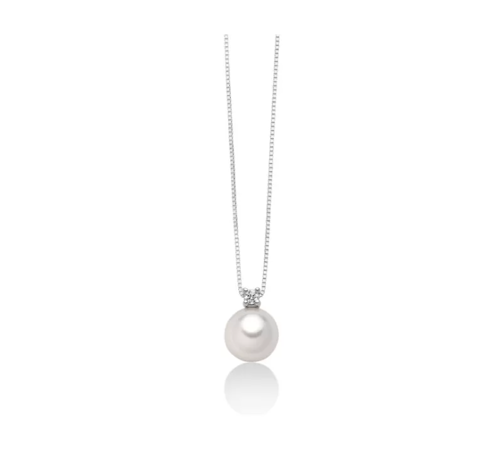 Collana Miluna Oro Bianco e Perla PCL3932