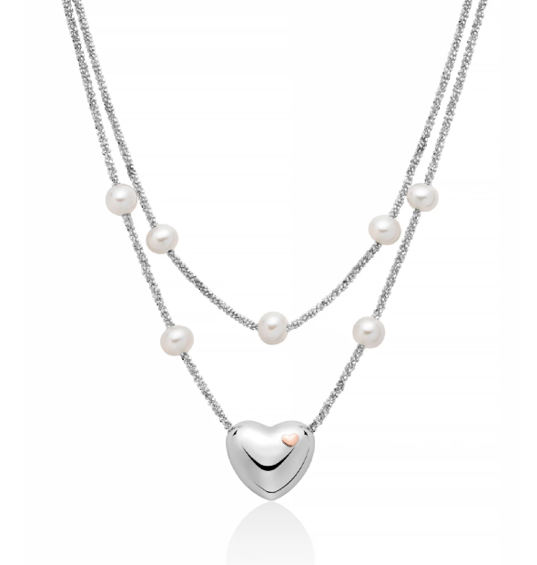 Collana Miluna Due Fili con Cuore PCL6441