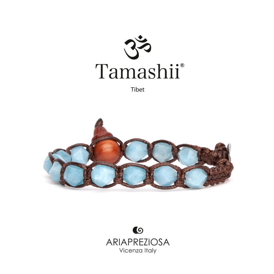 Bracciale Tamashii Diamond Cut Agata Blu Oceano