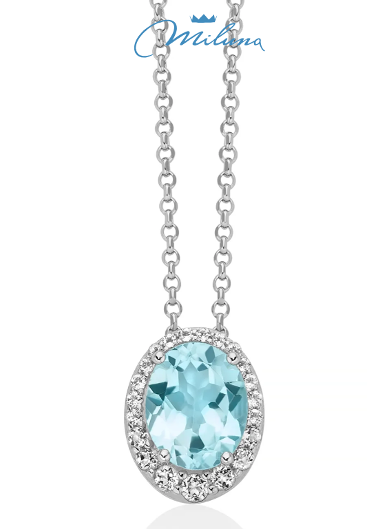 Collana Miluna Gemma del Cielo Ovale Grande CLD5441